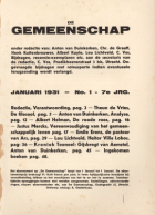 De Gemeenschap. Jaargang 7,  [tijdschrift] Gemeenschap, De