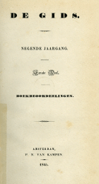 De Gids. Jaargang 9,  [tijdschrift] Gids, De