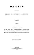 De Gids. Jaargang 91,  [tijdschrift] Gids, De