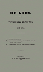 Tienjarig register op De Gids 1907-1916,  [tijdschrift] Gids, De