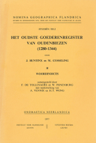 Het oudste goederenregister van Oudenbiezen (1280-1344). Deel II Woordindices, Anoniem Goederenregister van Oudenbiezen