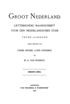 Groot Nederland. Jaargang 5,  [tijdschrift] Groot Nederland