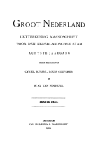 Groot Nederland. Jaargang 8,  [tijdschrift] Groot Nederland