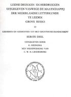 Liederen en gedichten uit het Gruuthuse-handschrift. Deel 1: liederen, Anoniem Gruuthuse-handschrift