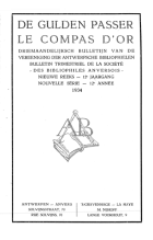 De Gulden Passer. Jaargang 12,  [tijdschrift] Gulden Passer, De