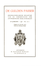 De Gulden Passer. Jaargang 26,  [tijdschrift] Gulden Passer, De