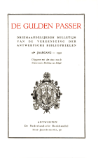 De Gulden Passer. Jaargang 28,  [tijdschrift] Gulden Passer, De
