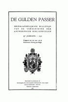 De Gulden Passer. Jaargang 29,  [tijdschrift] Gulden Passer, De