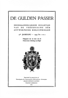De Gulden Passer. Jaargang 31,  [tijdschrift] Gulden Passer, De