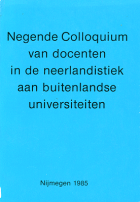 Colloquium Neerlandicum 9 (1985),  [tijdschrift] Handelingen Colloquium Neerlandicum