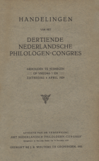 Handelingen van het Nederlandsche Philologen-congres 13,  [tijdschrift] Handelingen van het Nederlands Filologencongres