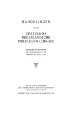 Handelingen van het Nederlandsche Philologen-congres 16,  [tijdschrift] Handelingen van het Nederlands Filologencongres
