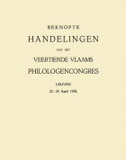 Handelingen van het veertiende Vlaams philologencongres,  [tijdschrift] Handelingen van het Vlaams filologencongres