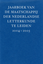 Jaarboek van de Maatschappij der Nederlandse Letterkunde, 2004-2005,  [tijdschrift] Jaarboek van de Maatschappij der Nederlandse Letterkunde [2001- ]