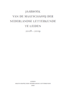 Jaarboek van de Maatschappij der Nederlandse Letterkunde, 2008-2009,  [tijdschrift] Jaarboek van de Maatschappij der Nederlandse Letterkunde [2001- ]