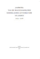 Jaarboek van de Maatschappij der Nederlandse Letterkunde, 2015-2016,  [tijdschrift] Jaarboek van de Maatschappij der Nederlandse Letterkunde [2001- ]