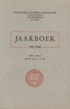 Jaarboek De Fonteine. Jaargang 1985-1986,  [tijdschrift] Jaarboek De Fonteine