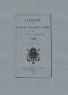 Jaarboek der Koninklijke Vlaamsche Academie voor Taal- en Letterkunde. Jaargang 1,  [tijdschrift] Jaarboek van de Koninklijke Vlaamse Academie voor Taal- en Letterkunde