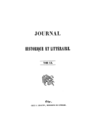 Journal historique et littéraire. Nouvelle série. Tome 12,  [tijdschrift] Journal historique et littéraire