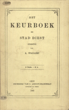 Het keurboek der stad Diest, Anoniem Het keurboek der stad Diest