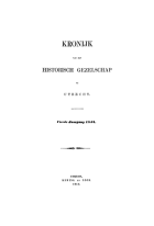 Kroniek van het Historisch Genootschap gevestigd te Utrecht. Jaargang 4,  [tijdschrift] Kroniek van het Historisch Genootschap gevestigd te Utrecht