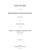 Kroniek van het Historisch Genootschap gevestigd te Utrecht. Jaargang 29,  [tijdschrift] Kroniek van het Historisch Genootschap gevestigd te Utrecht