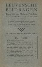 Leuvense Bijdragen. Jaargang 16,  [tijdschrift] Leuvense Bijdragen