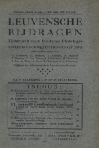 Leuvense Bijdragen. Jaargang 24,  [tijdschrift] Leuvense Bijdragen