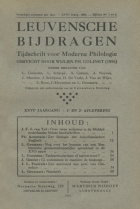 Leuvense Bijdragen. Jaargang 26,  [tijdschrift] Leuvense Bijdragen