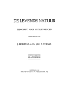 De Levende Natuur. Jaargang 34,  [tijdschrift] Levende Natuur, De