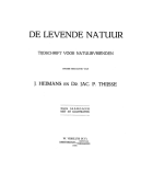 De Levende Natuur. Jaargang 39,  [tijdschrift] Levende Natuur, De