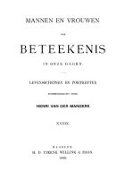 Mannen en vrouwen van beteekenis in onze dagen. Jaargang 39,  [tijdschrift] Mannen en vrouwen van beteekenis in onze dagen