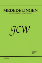 Mededelingen van de Stichting Jacob Campo Weyerman. Jaargang 11,  [tijdschrift] Mededelingen van de Stichting Jacob Campo Weyerman