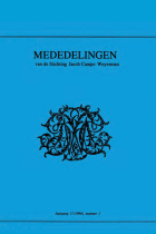Mededelingen van de Stichting Jacob Campo Weyerman. Jaargang 17,  [tijdschrift] Mededelingen van de Stichting Jacob Campo Weyerman