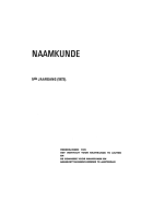 Naamkunde. Jaargang 5,  [tijdschrift] Naamkunde