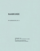 Naamkunde. Jaargang 6,  [tijdschrift] Naamkunde