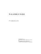 Naamkunde. Jaargang 9,  [tijdschrift] Naamkunde