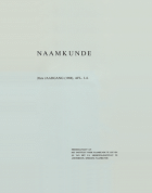 Naamkunde. Jaargang 20,  [tijdschrift] Naamkunde