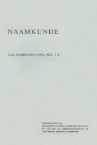 Naamkunde. Jaargang 23,  [tijdschrift] Naamkunde