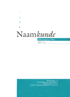 Naamkunde. Jaargang 25,  [tijdschrift] Naamkunde