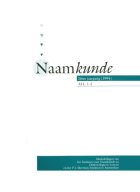 Naamkunde. Jaargang 26,  [tijdschrift] Naamkunde