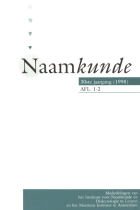 Naamkunde. Jaargang 30,  [tijdschrift] Naamkunde