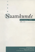 Naamkunde. Jaargang 31,  [tijdschrift] Naamkunde