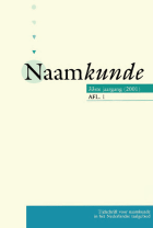 Naamkunde. Jaargang 33,  [tijdschrift] Naamkunde