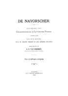 De Navorser. Jaargang 54,  [tijdschrift] Navorscher, De