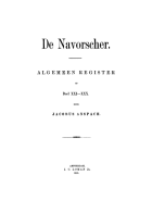 Algemeen register (deel XXI-XXX),  [tijdschrift] Navorscher, De