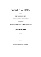 Noord en Zuid. Jaargang 21,  [tijdschrift] Noord en Zuid