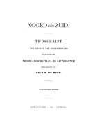 Noord en Zuid. Jaargang 22,  [tijdschrift] Noord en Zuid