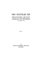 Ons geestelijk erf. Deel 2,  [tijdschrift] Ons geestelijk erf