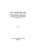 Ons geestelijk erf. Deel 4,  [tijdschrift] Ons geestelijk erf